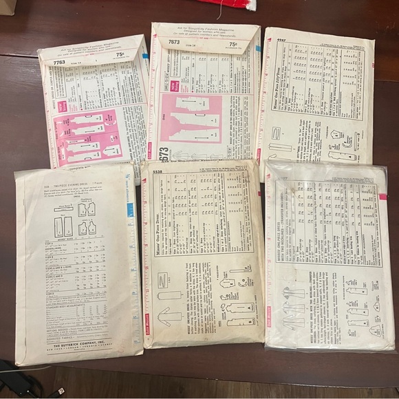 Lot of 6 Vintage 1960's Women's Sewing Patterns Size 14 - Picture 8 of 8